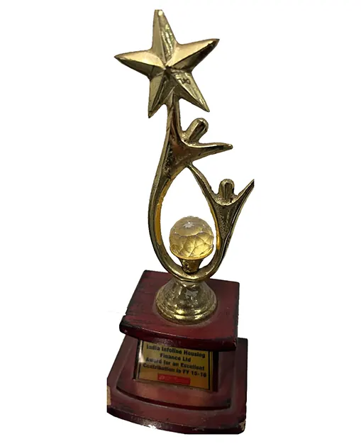 Trophy from India Infoline Housing Finance Ltd for an excellent contribution in FY 2015-16