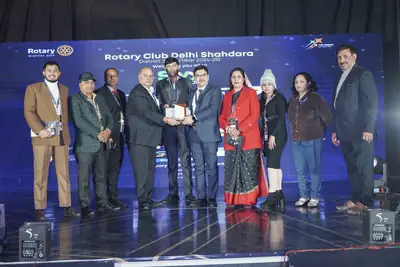 Eminence MSME Awards: Awardees holding a trophy for a group photograph