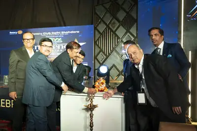Eminence MSME Awards: Guests lighting the ceremonial lamp