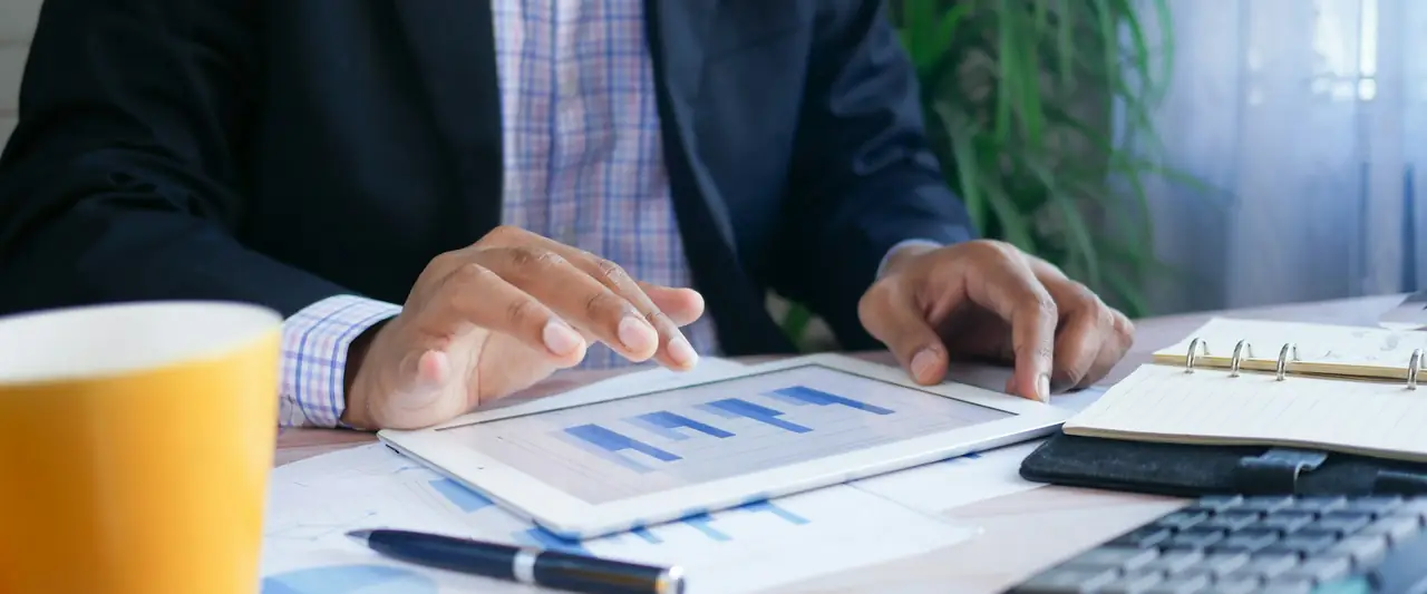 Professional reviewing financial reports