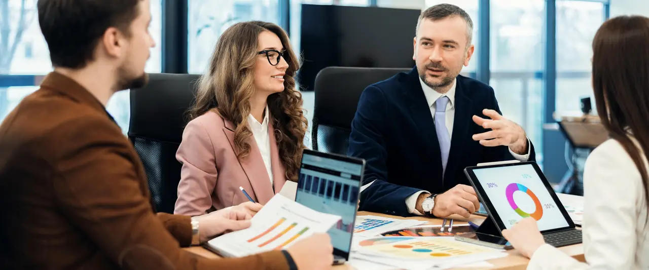 Business consultants in a strategy meeting