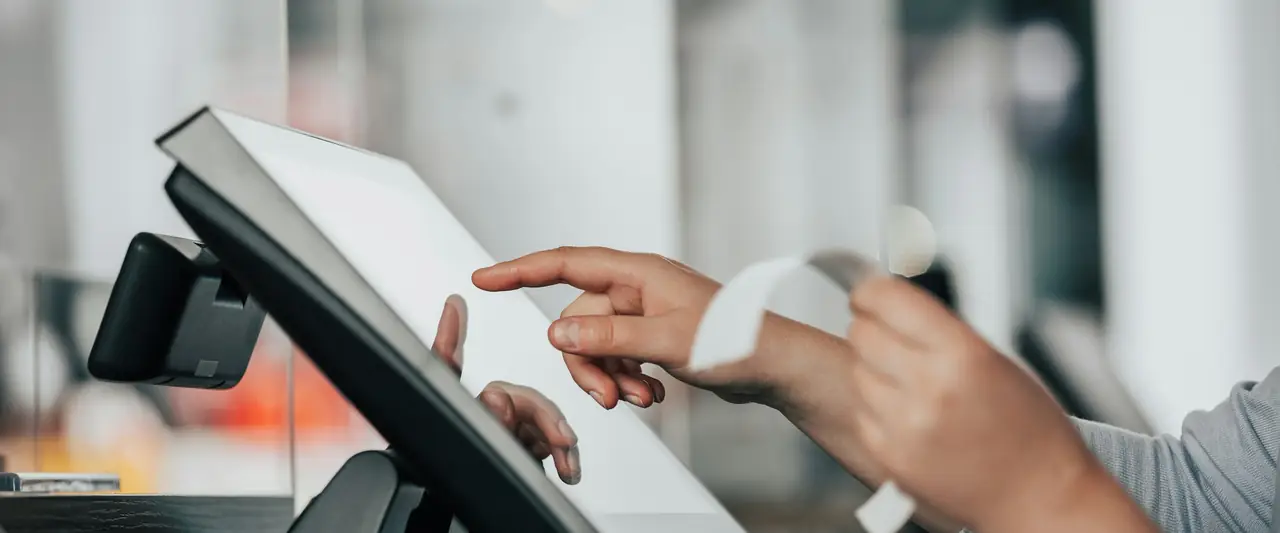 Shop counter billing on a point-of-sale terminal