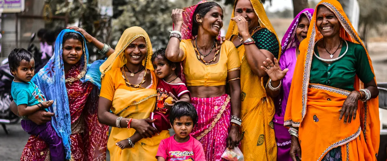 Community group of women and children