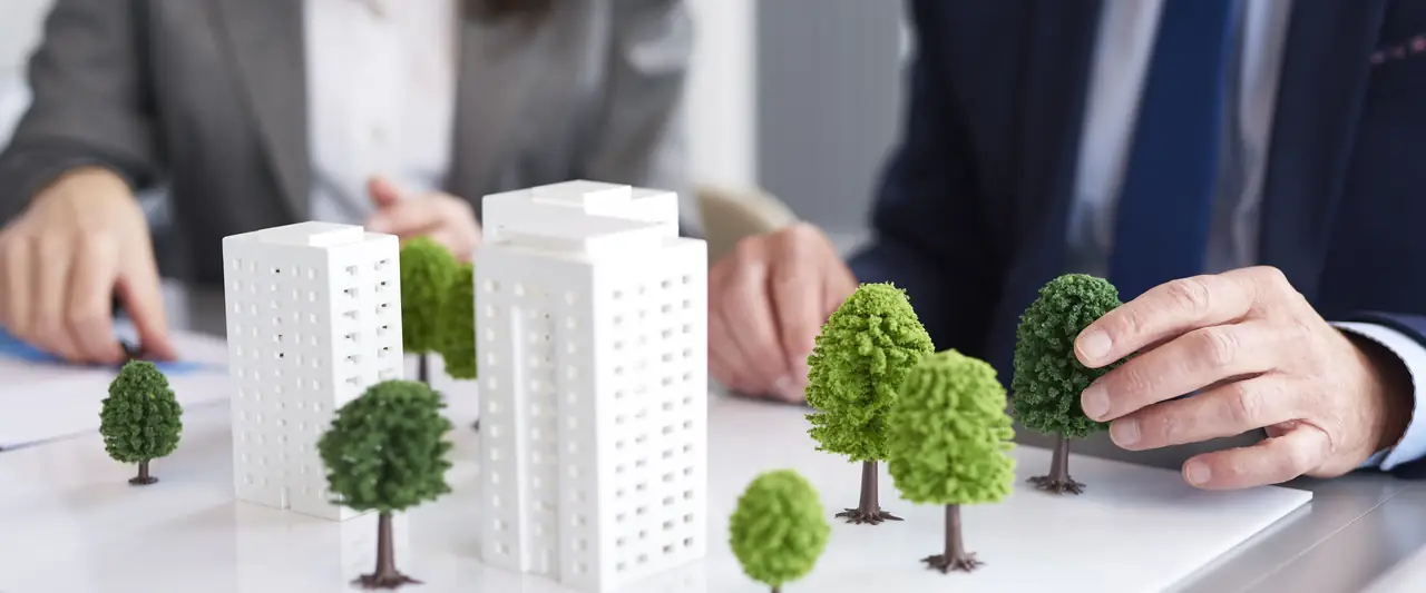 Architectural building models for a real estate project