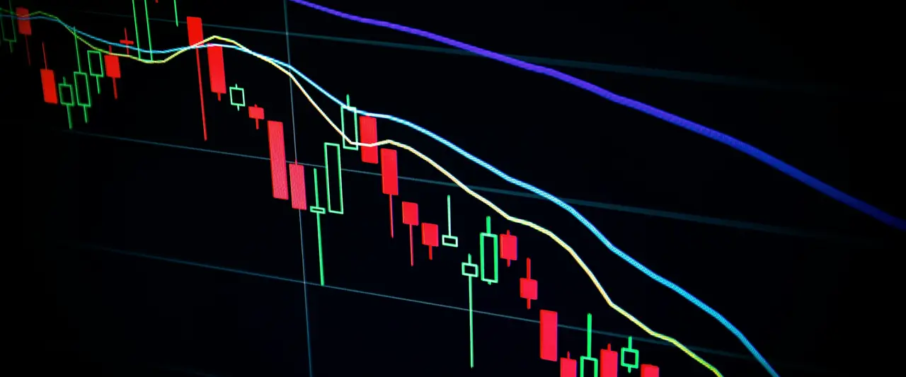 Stock market candlestick chart